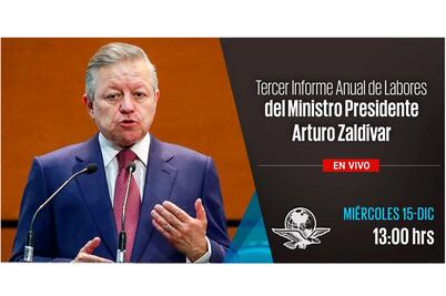 #EnVivo Tercer informe anual de Labores del ministro presidente de la Suprema Corte, Arturo Zaldívar