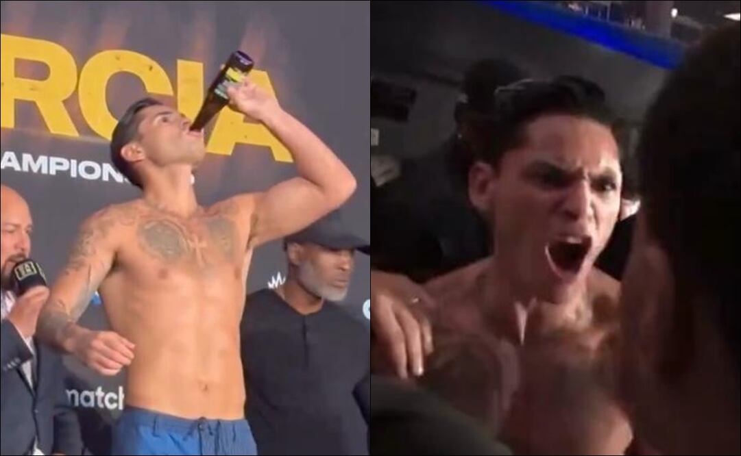 Ryan García fue vencido por la báscula luego de que accedió a la ceremonia tomando cerveza / FOTO: ESPECIAL