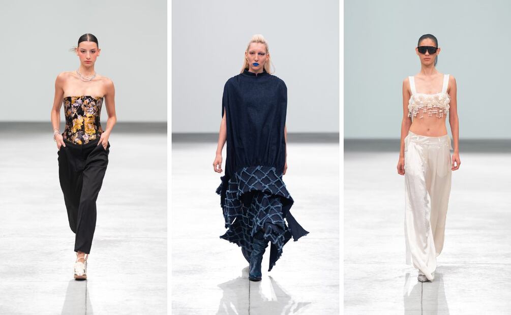 (De izquierda a derecha) Diseños de Alejandro Carlín, Bernarda y Amkie Gamus. Foto: Cortesía