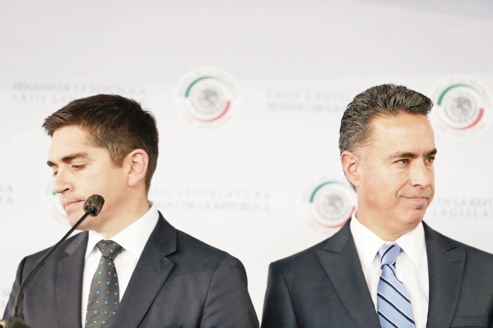 Según las indagatorias, el senador Luis Fernando Salazar (izq.) y Guillermo Anaya, ex candidato a la gubernatura de Coahuila, conformaron los Consejos Ciudadanos para la compra del voto (ARCHIVO EL UNIVERSAL)