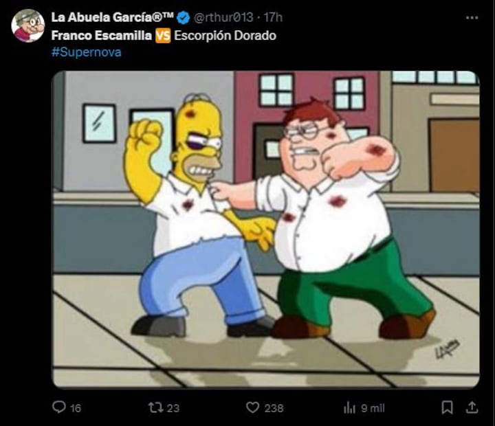 Los mejores memes que dejó el enfrentamiento entre Franco Escamilla y Escorpión Dorado. Foto: Captura de pantalla