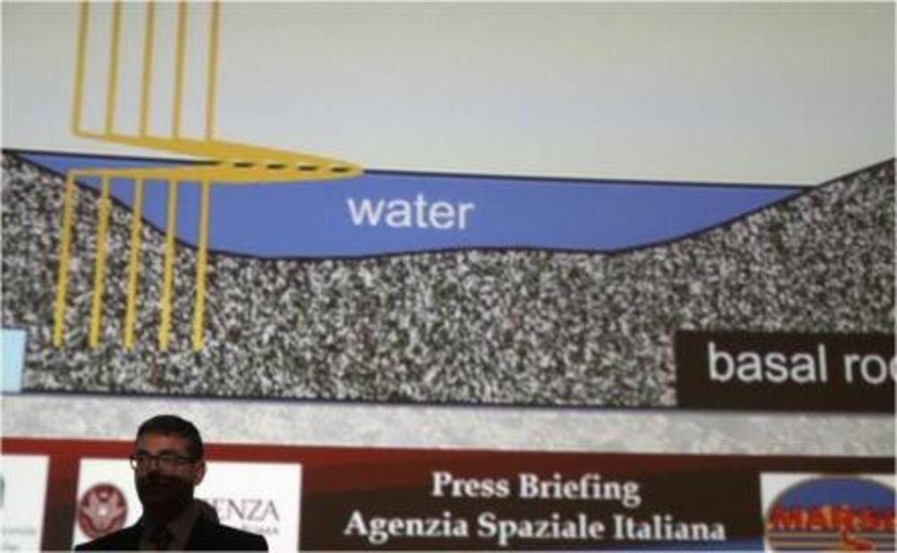 Hallan lago de agua líquida en Marte