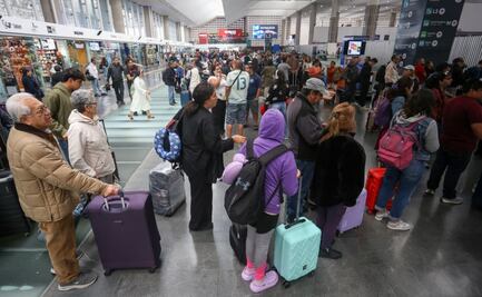 Por segundo día, lluvias paralizan vuelos en el AICM; más de 19 mil pasajeros afectados en la Terminal 2