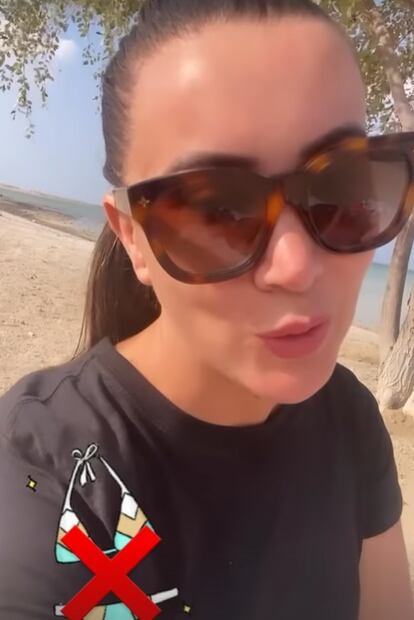 En plena playa de Qatar, autoridades le piden a Mariazel no usar bikini 