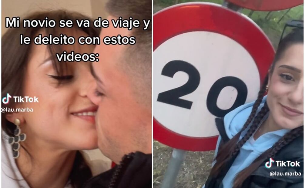 Mujer le hace una serie de videos chistosos a su novio. Foto: Captura de TikTok @lau.marba