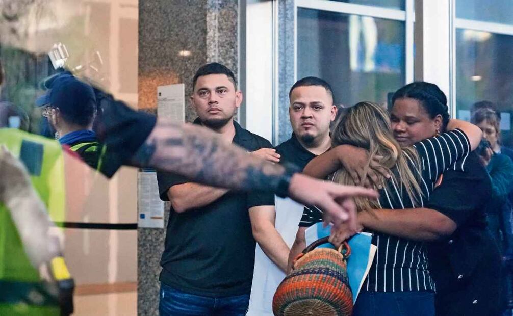 Kilmar Abregó al llegar a la oficina local del ICE en Baltimore. Foto: Stephanie Scarbrough / AP