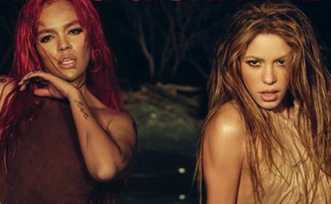 Shakira y Karol G. Foto: Twitter @NBCTeamShakira
