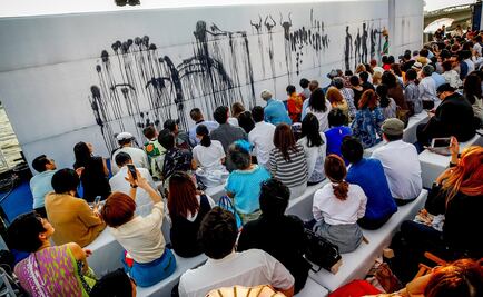 Artista evoca el arte de lo efímero con dibujos que desaparecen