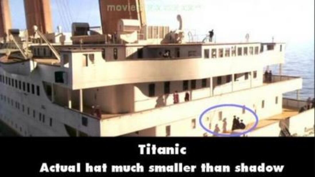 Los 20 errores de la película "Titanic"