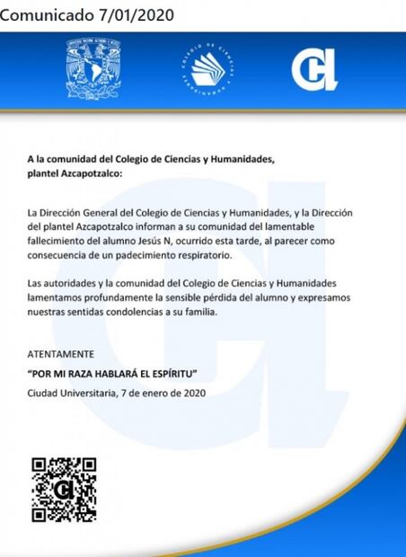 Muere alumno dentro del CCH Azcapotzalco; acusan presunta negligencia