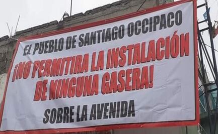 Habitantes de Santiago Occipaco, Naucalpan bloquean avenida San Mateo en rechazo a gasera