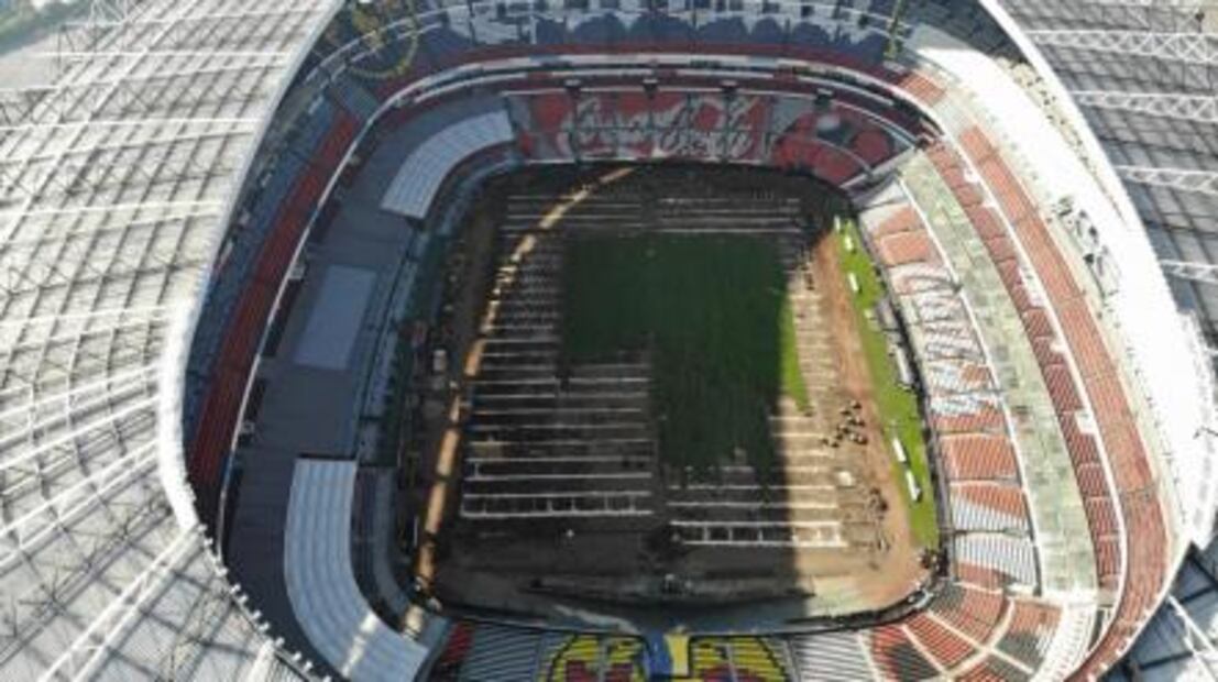 En el Azteca siguen los trabajos a marcha forzada