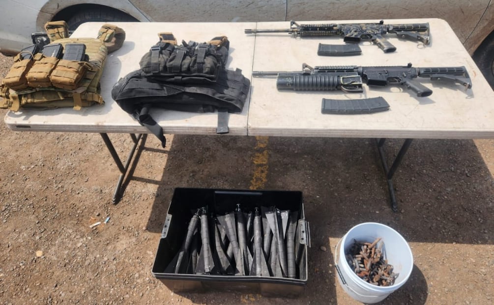 Aseguran explosivos y armas en Sinaloa; cuatro detenidos durante operativos en Culiacán y Navolato. Foto: Especial
