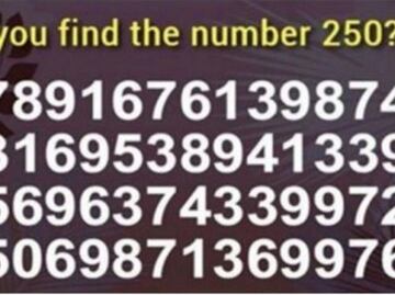 Reto Viral. Localiza el número 250