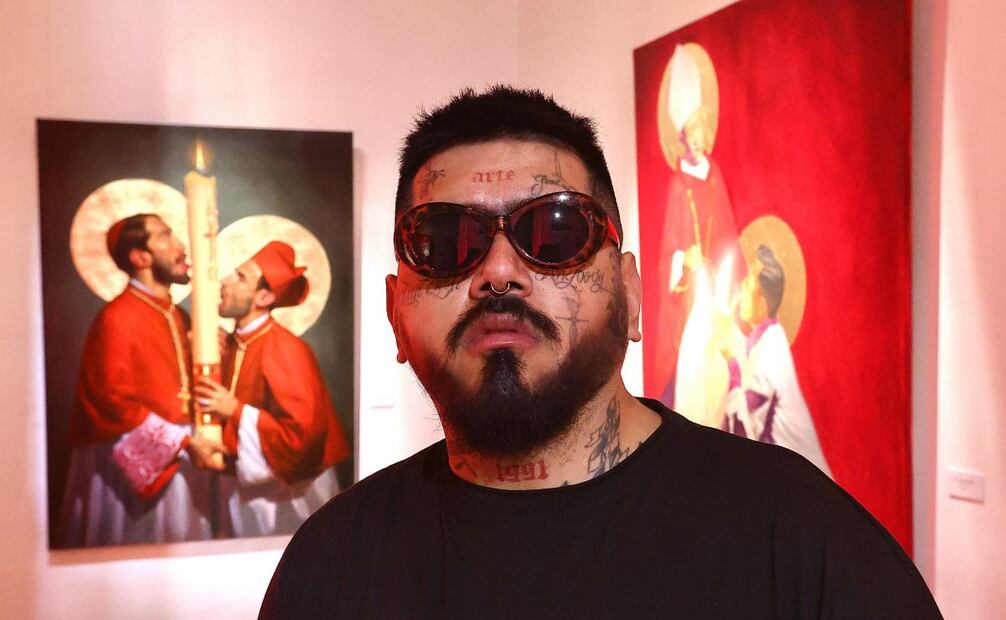 Alan Mandujano viajó desde Monterrey, Nuevo León, para admirar en vivo "La Venida del Señor". Foto: Berenice Fregoso/ EL UNIVERSAL