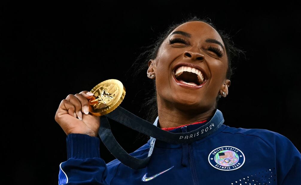 Simone Biles consigue su tercera medalla de oro en los Juegos Olímpicos de París - Foto: AFP