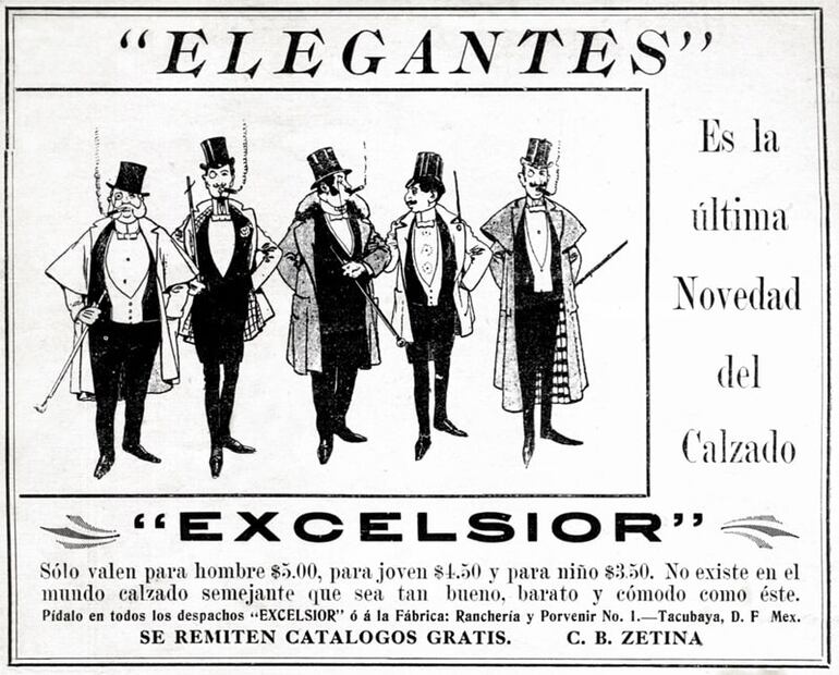 Publicidad del calzado Excélsior en “La Semana ilustrada”,1904. Foto: Colección Villasana