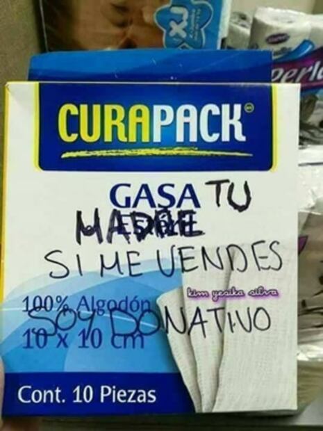 Escriben mensajes de apoyo en víveres