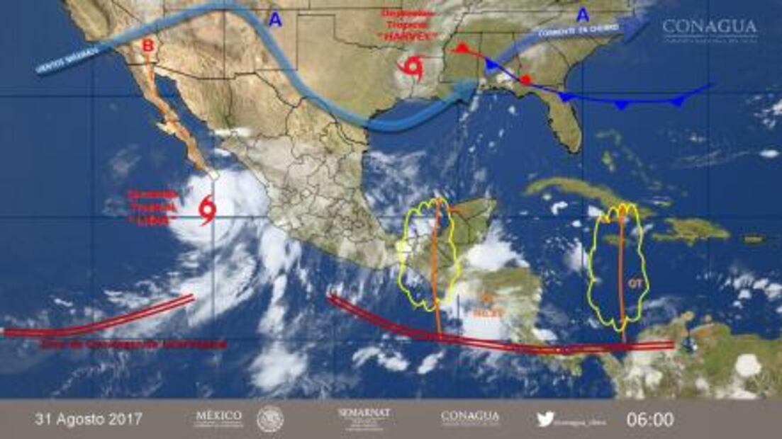 La tormenta tropical Lidia se acerca a las zona de Los Cabos