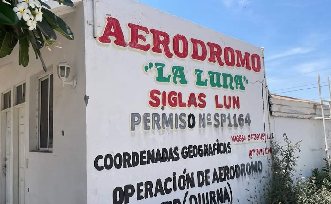 El aeródromo “La Luna” está ubicado en la sindicatura de Villa Juárez en Navolato, Sinaloa (26/06/2025). Foto: Especial