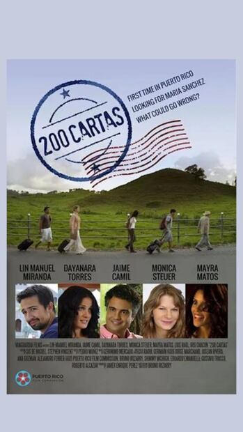 Así lucía Dayanara Torres cuando protagonizó la película “200 cartas” junto a Lin Manuel Miranda