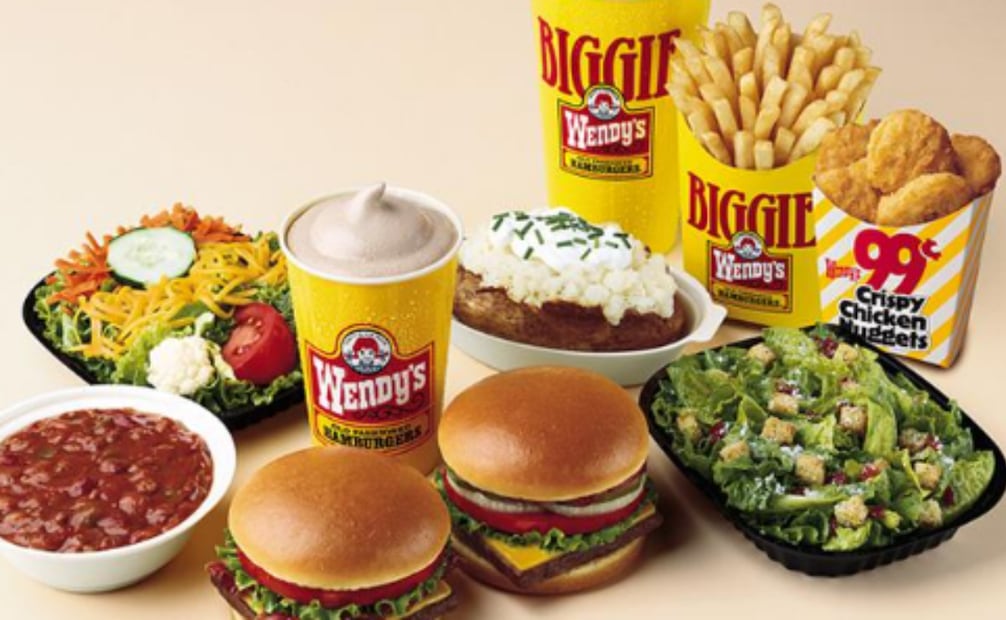 Menú de la cadena Wendy's en EU. (10/11/25) Foto: Wendy's