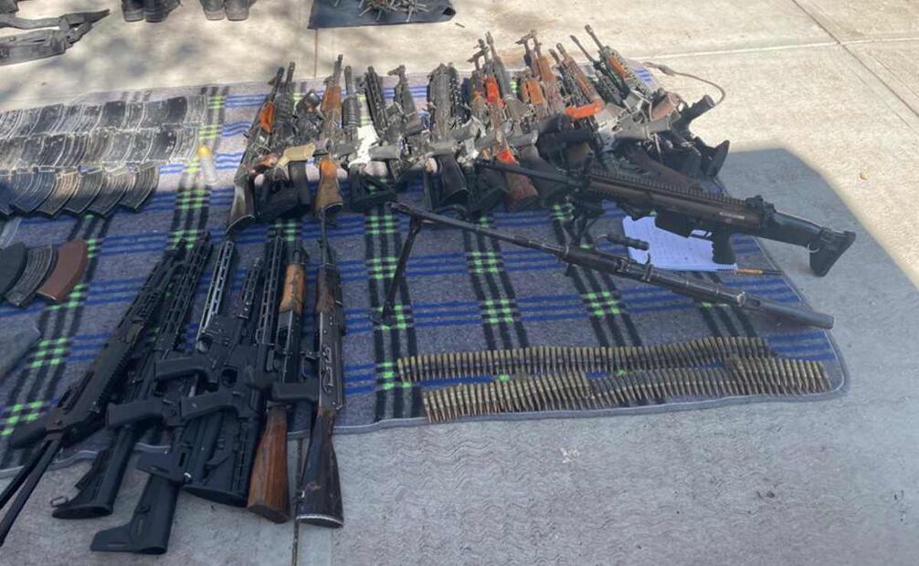 Tres integrantes de una célula delictiva fueron detenidos por elementos del Ejército y de la Guardia Nacional, en el municipio de Tabasco, Zacatecas. Foto: Especial