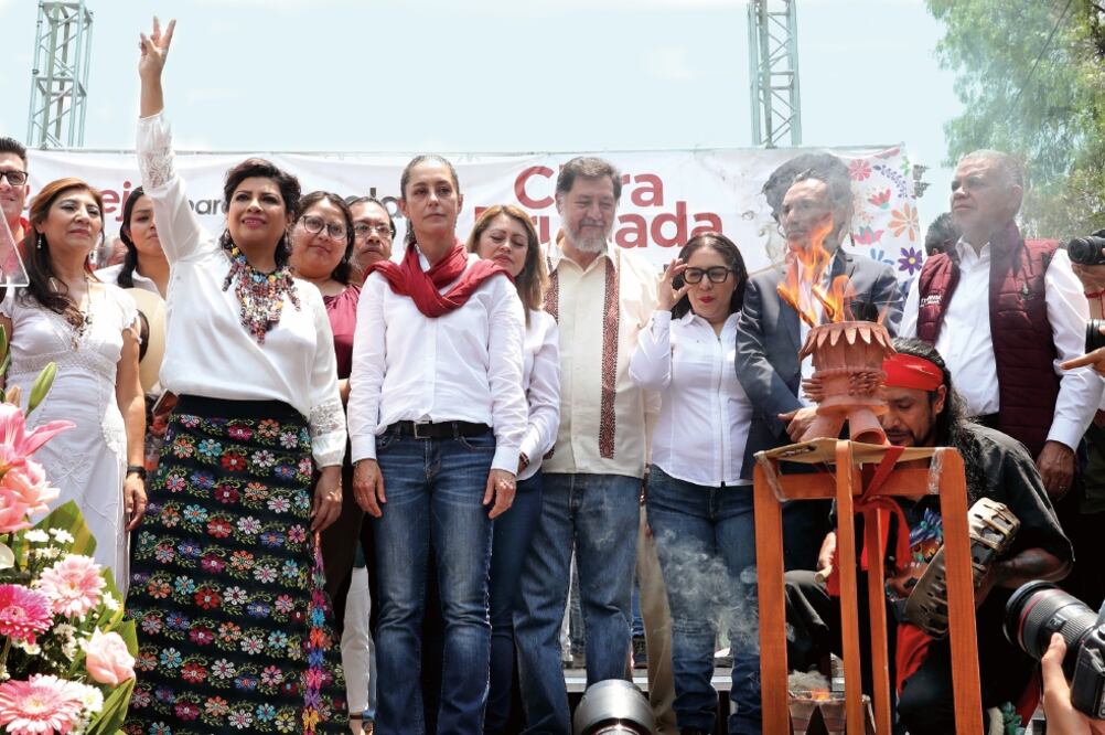 Claudia Sheinbaum acudió al inicio de campañas de candidatos en Iztapalapa. Foto: BERENICE FREGOSO. EL UNIVERSAL