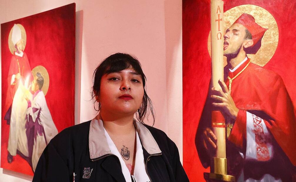 Lizeth Arteaga, de 29 años, ha trabajado con Fabián Cháirez como modelo de arte. Foto: Berenice Fregoso/ EL UNIVERSAL