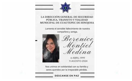 Asesinan a mujer policía de Cuautepec en ataque armado; procuraduría de Hidalgo investiga caso