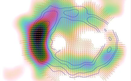 Observan el rastro magnético de una supernova