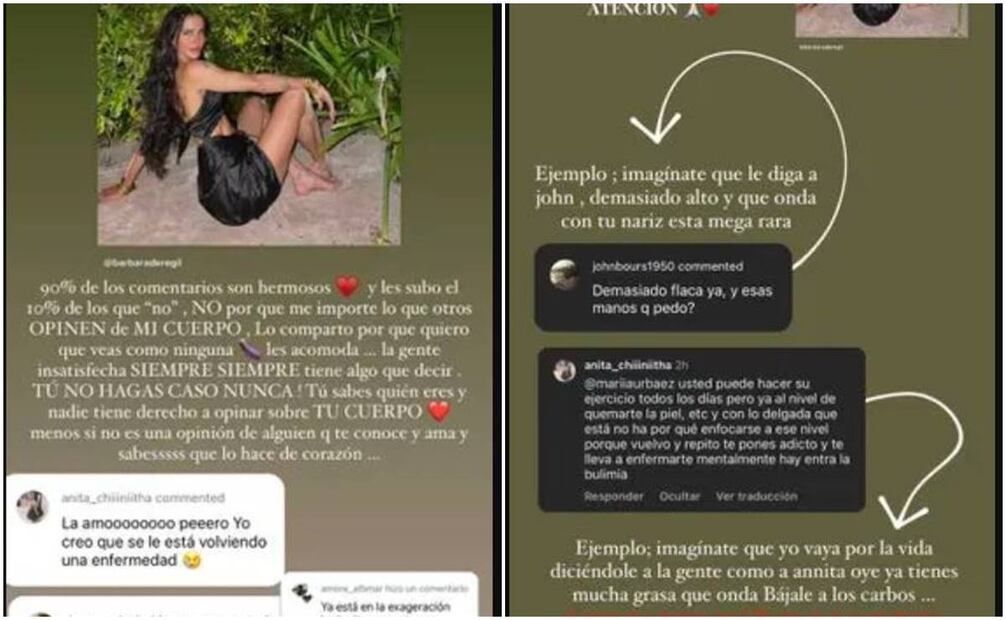 Bárbara de Regil expone críticas de cibernautas y les responde.