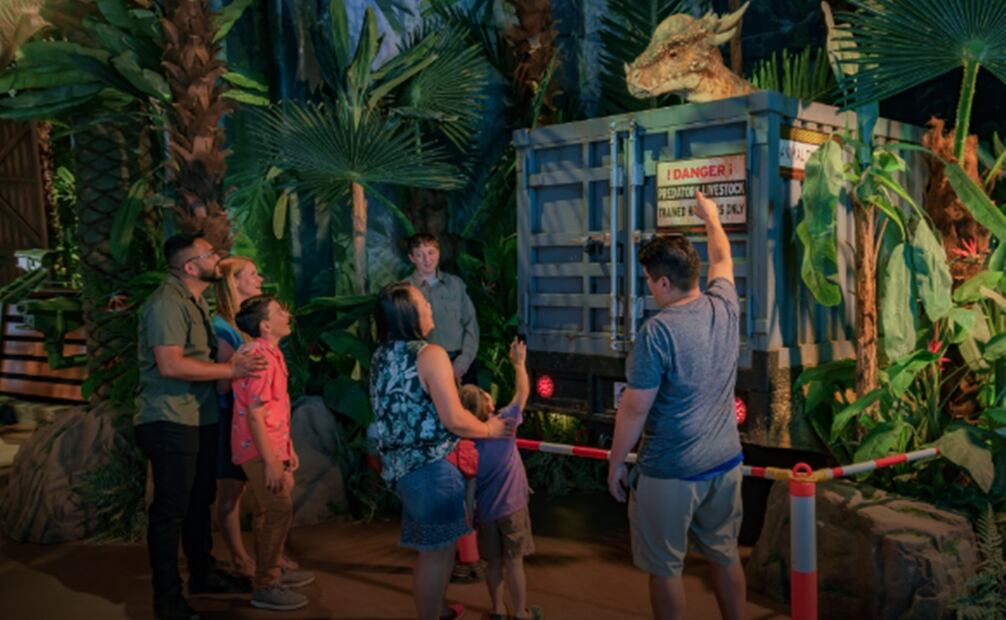 Imágenes de la experiencia inmersiva "Jurassic World: The Exhibition".Foto: Ocesa.