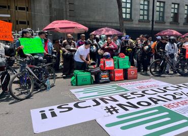 Repartidores exigen a la SCJN; “no al 2%, ese impuesto también afectará a mi familia”