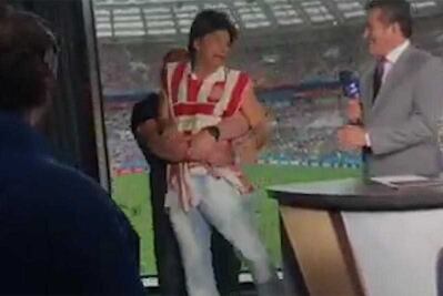 Sacan a Eugenio Derbez de set por interrumpir programa en Rusia