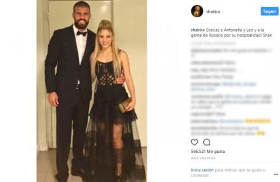 Vestido de Shakira en la boda de Messi da de qué hablar 