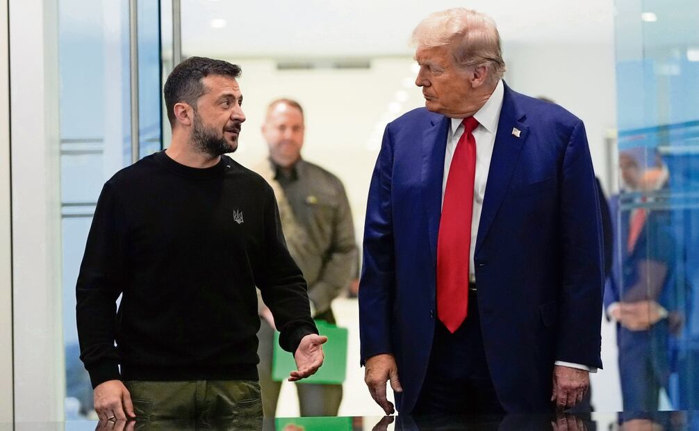 El presidente ucraniano, Volodimir Zelensky, con el actual mandatario Donald Trump, el 27 de septiembre de 2024, en Nueva York. Foto: Julia Demaree Nikhinson / AP