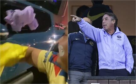 Emilio Azcárraga regala su chamarra del América en pleno tránsito saliendo del Estadio Azteca