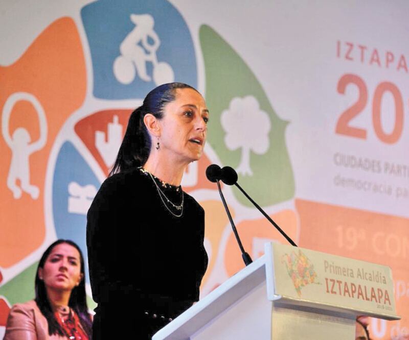 Claudia Sheinbaum inauguró los trabajos de la 19 Conferencia del Observatorio Internacional de la Democracia Participativa (OIDP) 2019. Foto/ESPECIAL