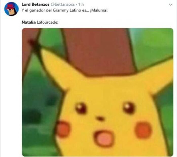 Los memes de la reacción de Lafourcade ante Grammy de Maluma 