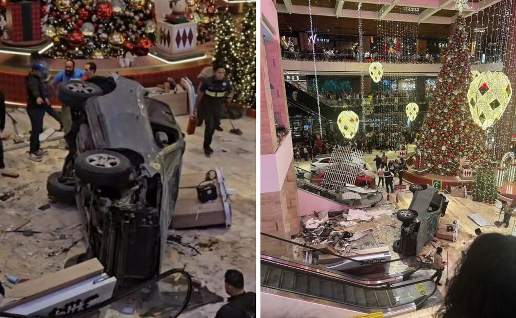 Un día de compras en la capital de Guatemala se transformó en caos cuando un vehículo cayó al vacío desde el cuarto nivel de un estacionamiento.
Foto: Captura de pantalla