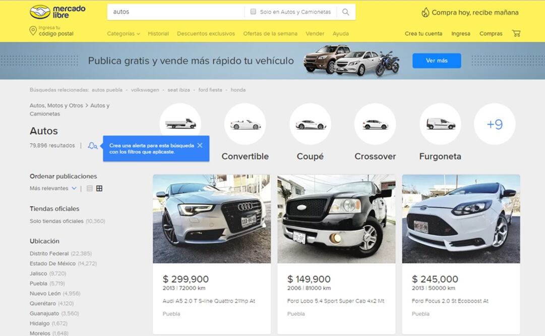 Ladrones de autos se mudan a Mercado Libre y Segunda Mano