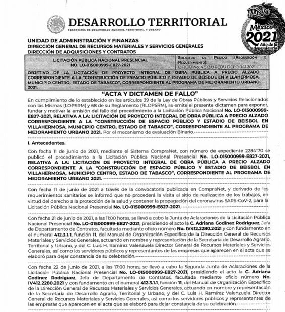 Sedatu entrega contrato por 178 mdp para construir estadio de beisbol en tierra de AMLO