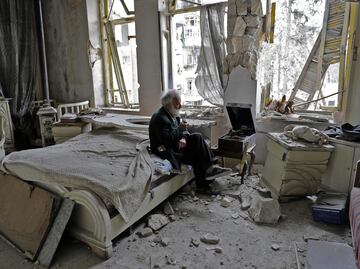 El tono triste de Aleppo detrás de una foto
