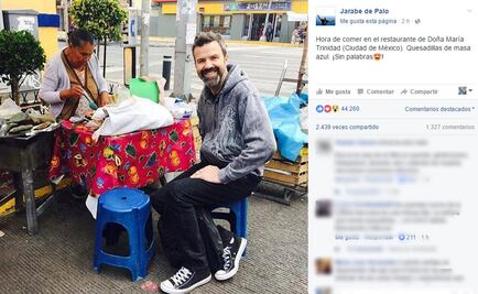 Pau Donés disfruta de quesadillas en la CDMX