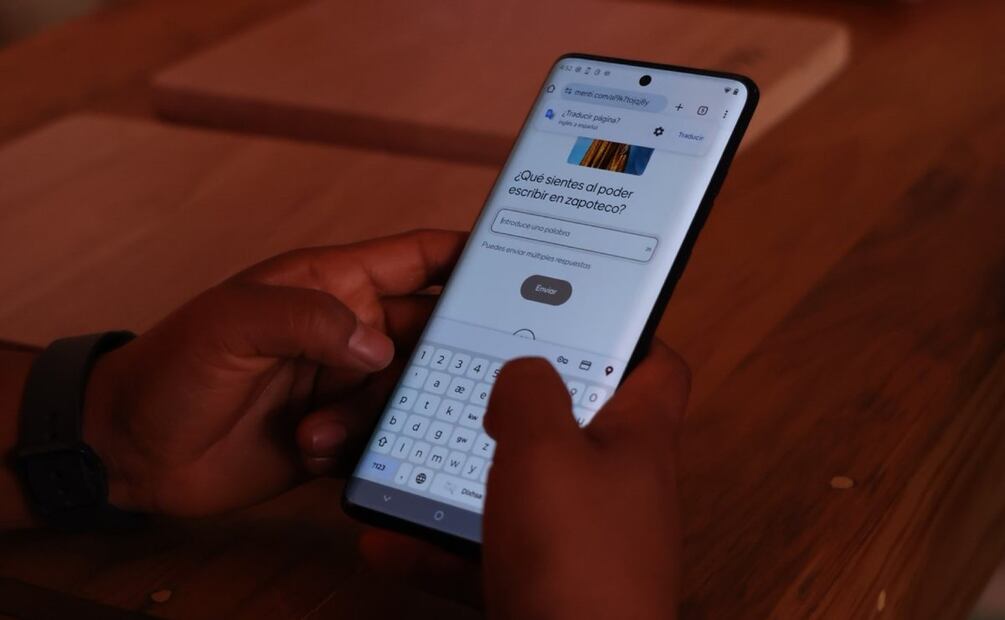 Así luce el teclado zapoteco de Motorola | Imagen: David Ochoa