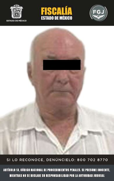 Antonio "N". Foto: Fiscalía Edomex