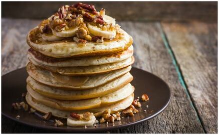 #RECETA Deliciosos hot cakes de plátano y avena