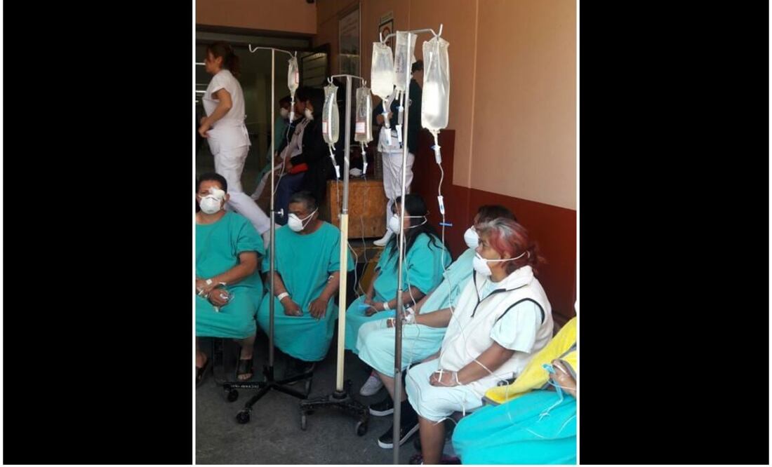 Como parte del protocolo de seguridad de Protección Civil se aisló a 40 derechohabientes y 25 trabajadores. Foto: Cortesía IMSS