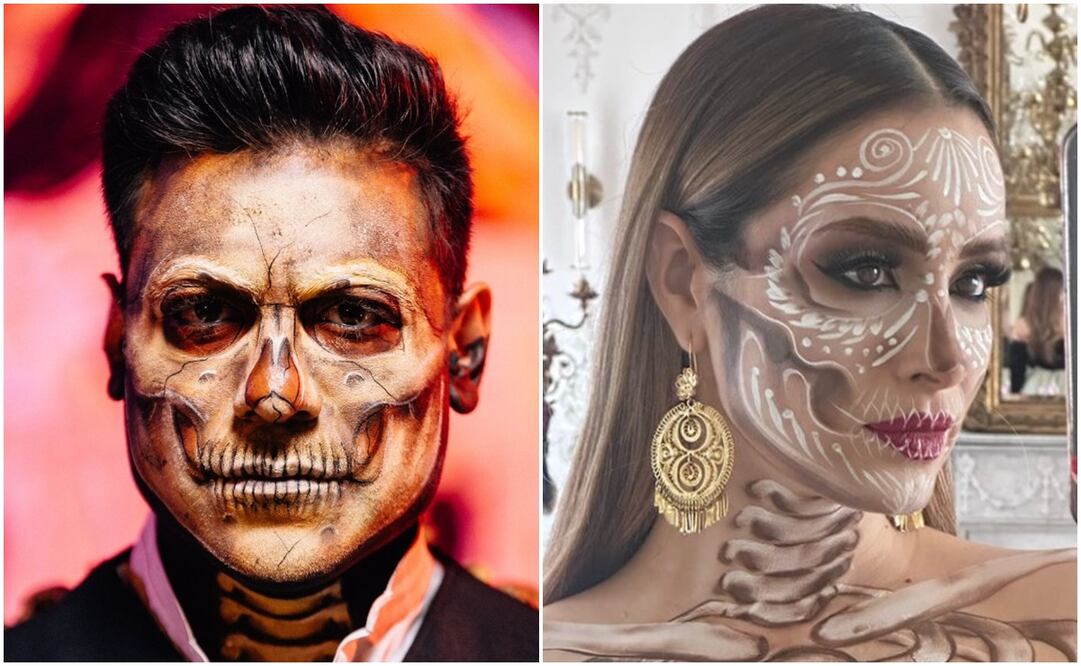 Carlos Rivera y Cynthia Rodríguez se disfrazan de calaveras. El cantante estrenó hace unos días el tema "Calavera", con el que le rinde tributo a la muerte.